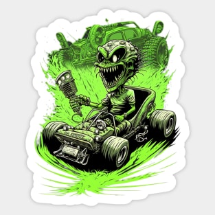 Green Speed Zombie Sticker